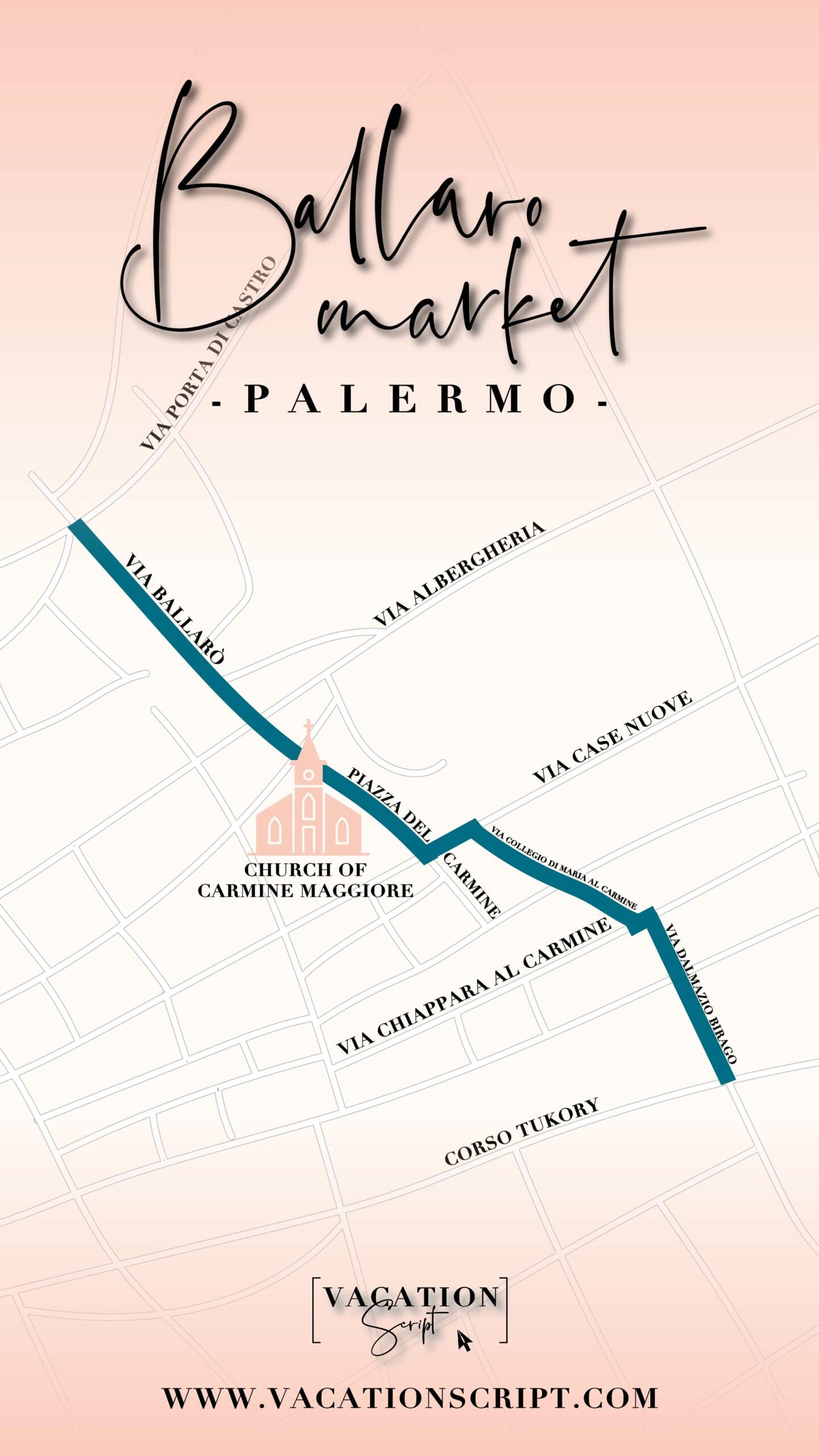 where is ballaro market map palermo