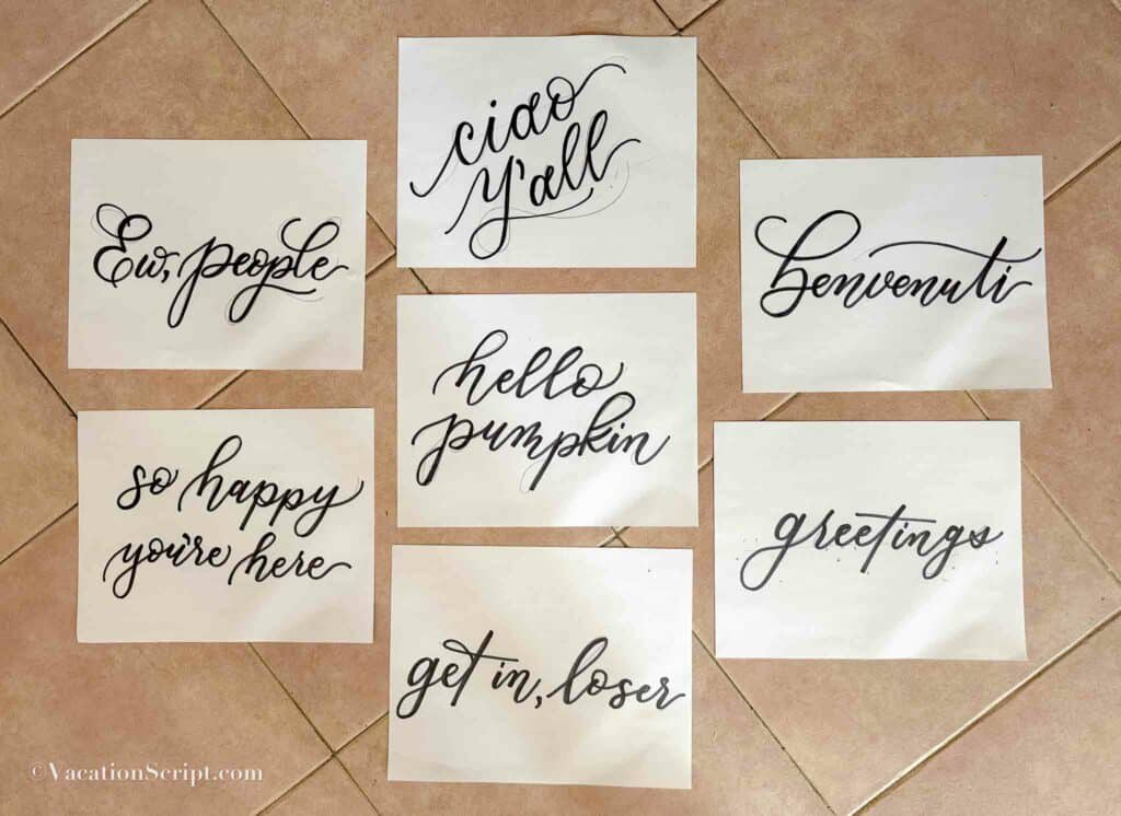 ideas for custom hand lettered doormat