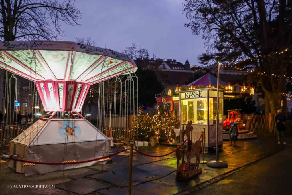 family friendly Vienna Christmas market swing for little kids
