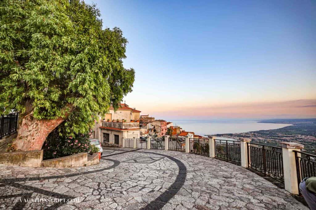 panoramic viewpoint during sunset