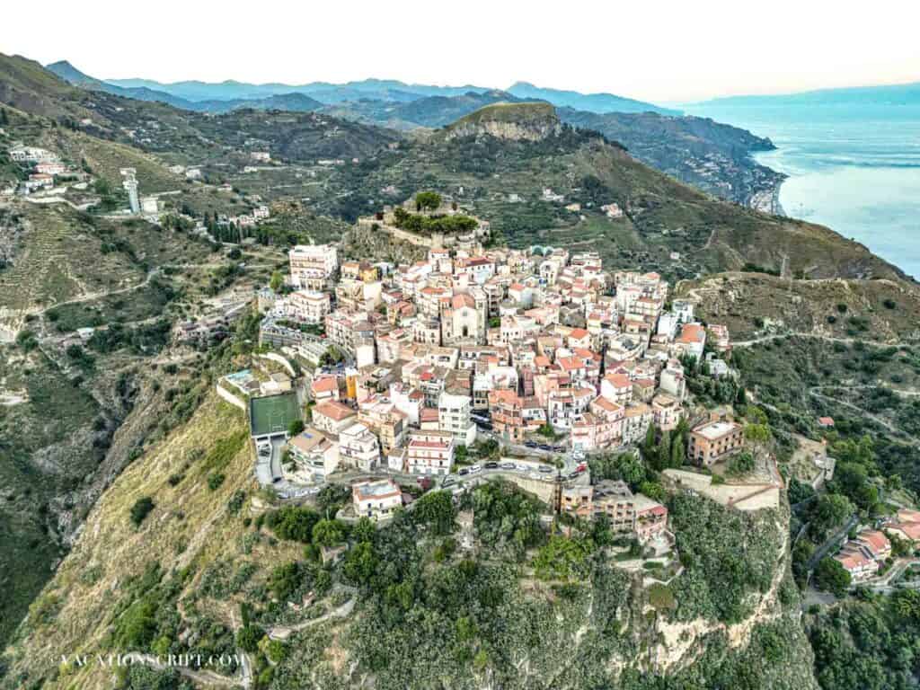 Casteelmola Sicily from above