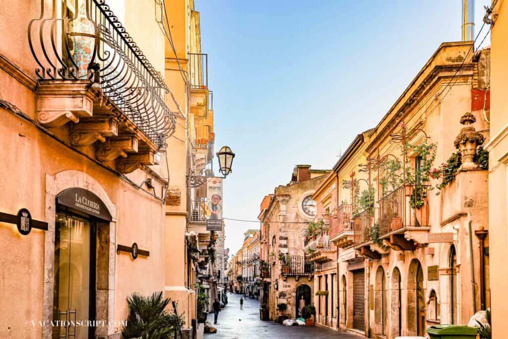 Shops Along Corso Umberto Taormina
